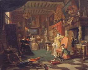 Sir Anthonis von Dyck, ein Bildnis malend