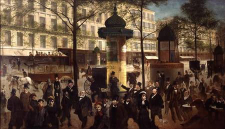 Study for a panorama of the Boulevard de Montmartre from Andre Gill