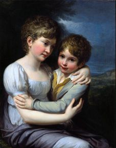 Die Kinder des Malers, Carlotta und Raffaello. from Andrea Appiani