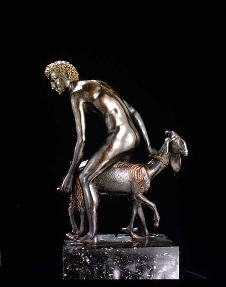 Herdsman with a Goat, sculpture from Andrea  Briosco