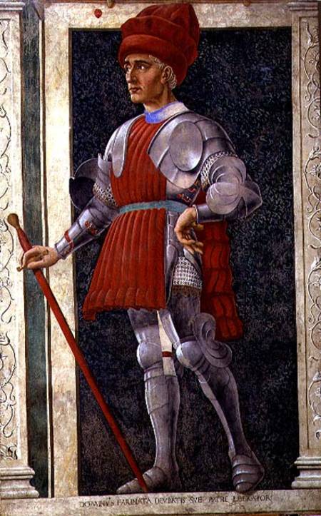 Farinata degli Uberti (d.1264) from the Villa Carducci series of famous men and women from Andrea del Castagno