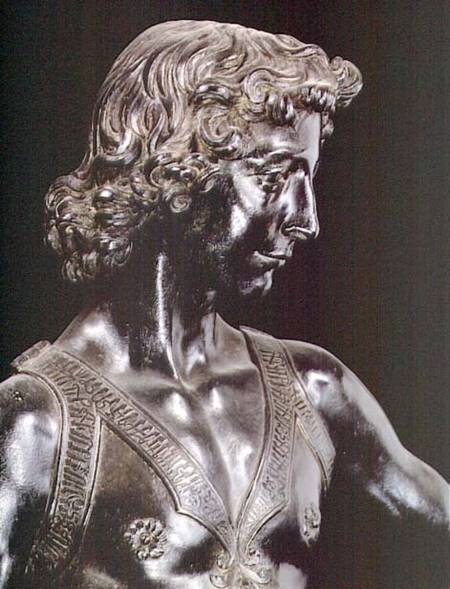 David, detail of the head from Andrea del Verrocchio