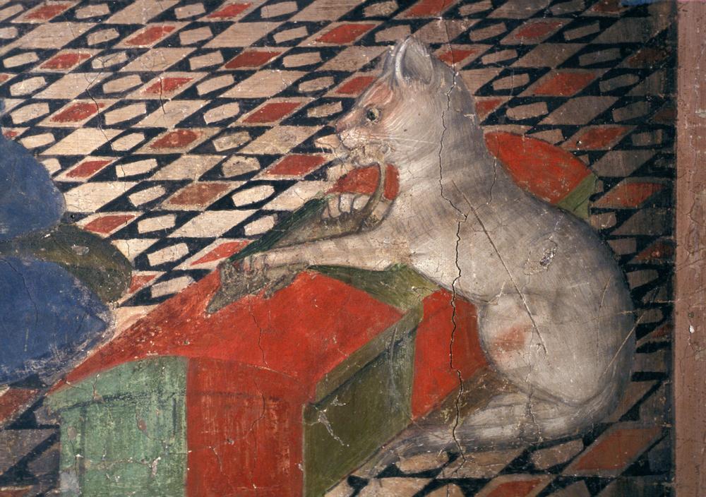Ausschnitt: Mausfressende Katze im Gemach der Maria. from Andrea De Litio