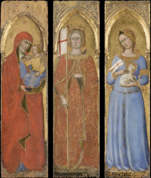 Hl. Anna mit dem Marienkind, Hl. Ursula, Hl. Agnes from Andrea di Vanni d'Andrea Salvani