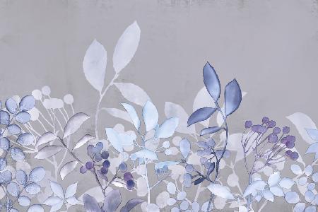 Aquarell Pastell Gartenblau