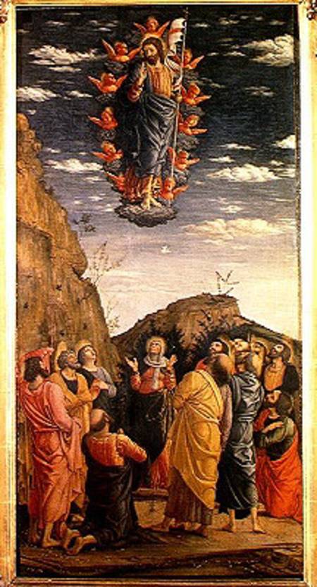 The Ascension, left hand panel from the Altarpiece from Andrea Mantegna