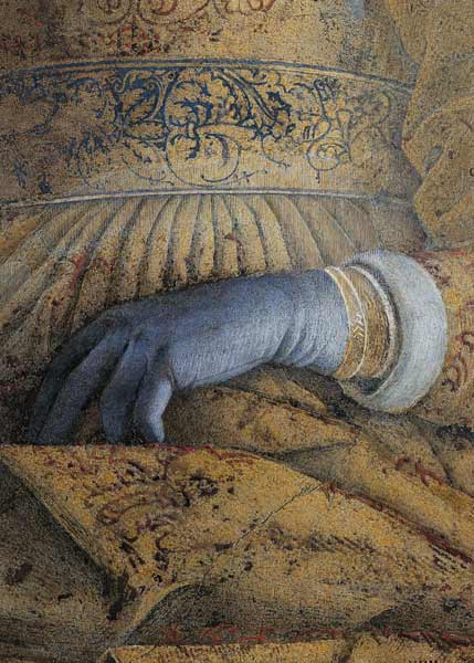 Barbara of Brandenburg, Hand from Andrea Mantegna