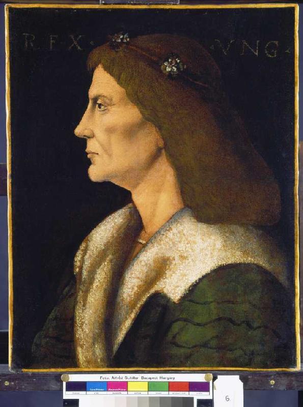 König Matthias (I.), Corvinus, von Ungarn (1443-1490) from Andrea Mantegna