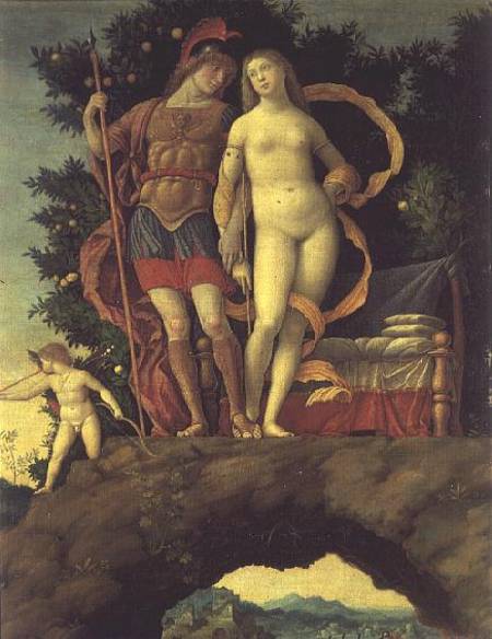 The Parnassus, detail of Venus and Mars from Andrea Mantegna