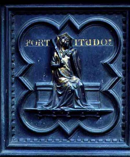 Fortitude, panel E of the South Doors of the Baptistery of San Giovanni from Andrea Pisano
