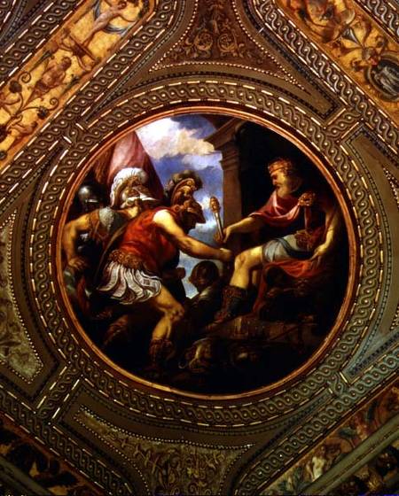 Allegory of the Empire, from the ceiling of the library from Andrea Schiavone