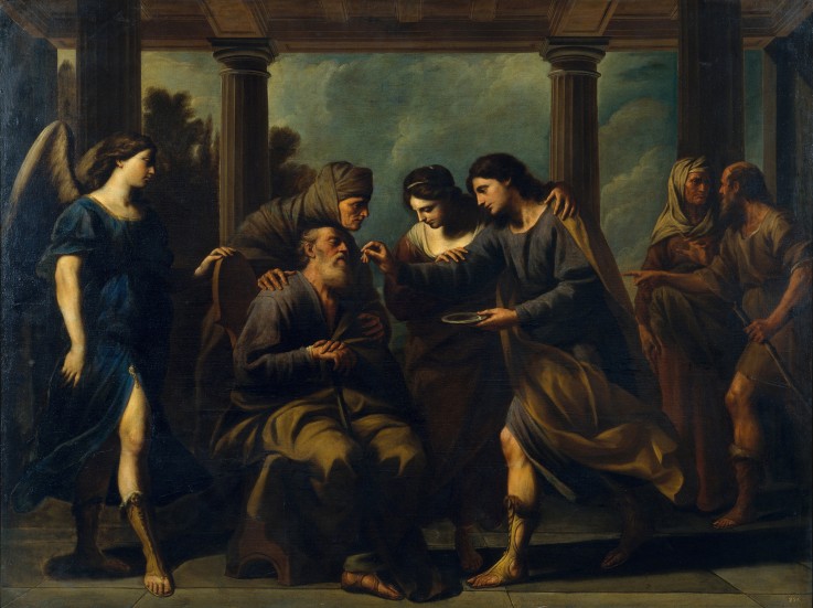 Tobias Healing His Father's Blindness from Andrea Vaccaro