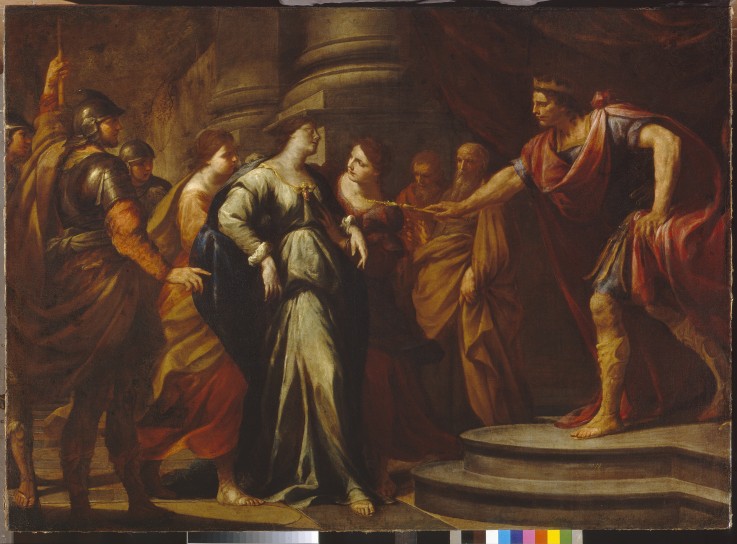 Esther before Ahasuerus from Andrea Vaccaro