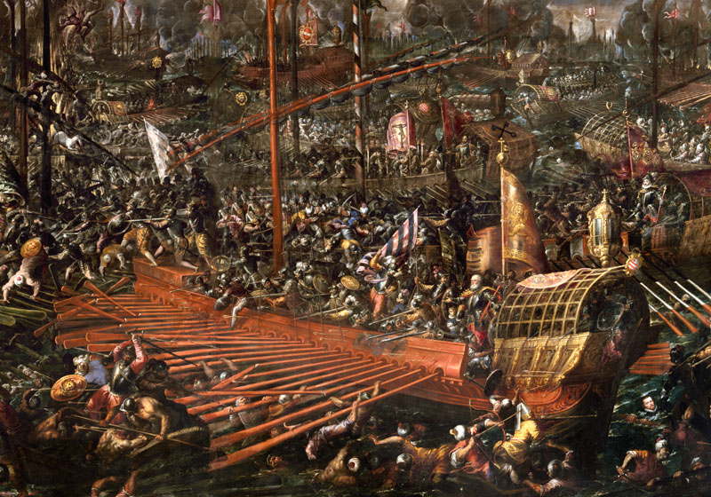 The Battle of Lepanto on 7 October 1571 (Detail) from Andrea Vicentino