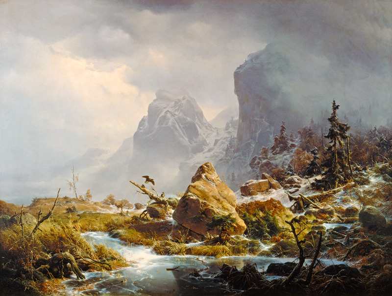 Nordic mountains in winter from Andreas Achenbach