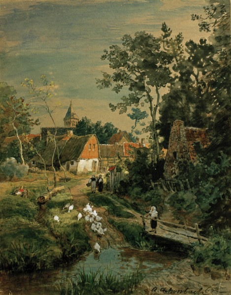 Bachlauf (Dorflandschaft) from Andreas Achenbach