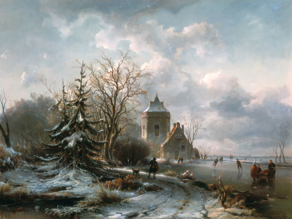 Winter Scene, 19th century from Andreas Schelfhout