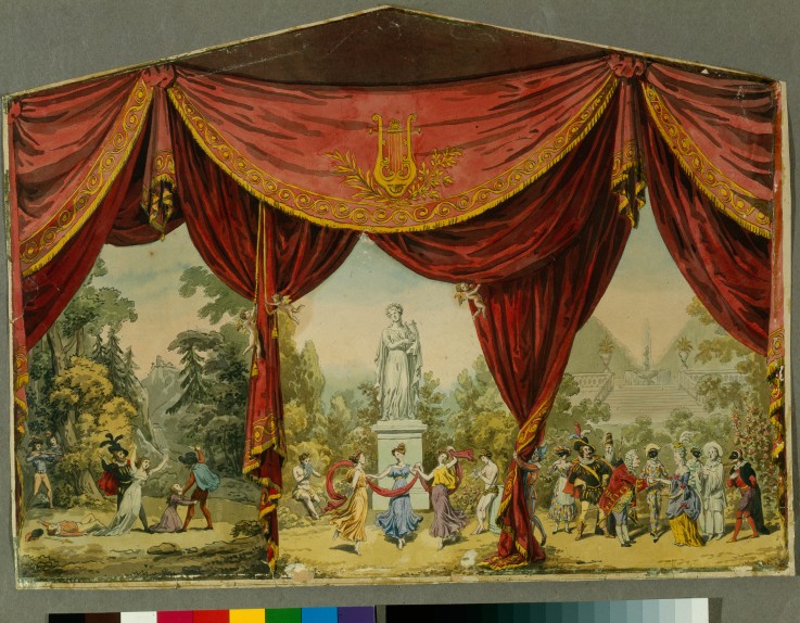 Sketch for the curtain for the Imperial Theatre in Saint Petersburg from Andreas Leonhard Roller