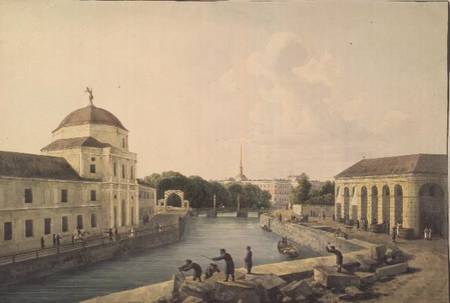 View of the Moika River by the Imperial Stables from Andrei Yefimovich Martynov