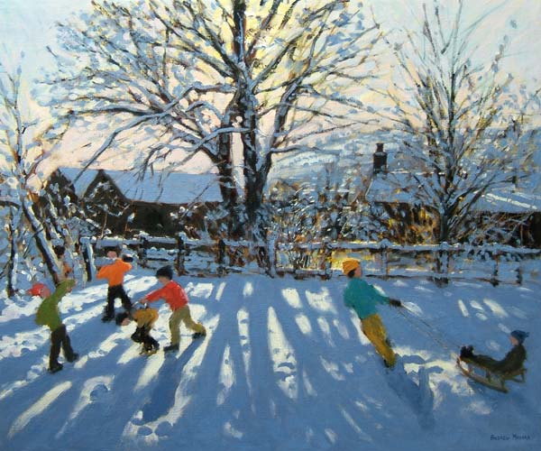Fun in the snow, Tideswell, Derbyshire from Andrew  Macara