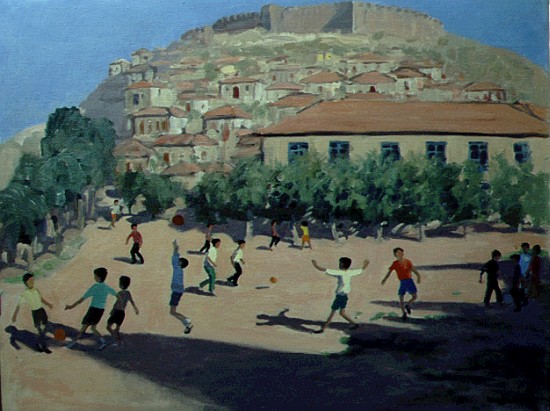 Football, Lesbos, 1998 (oil on canvas)  from Andrew  Macara