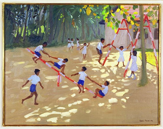 Playground, Sri Lanka, 1998 (oil on canvas)  from Andrew  Macara