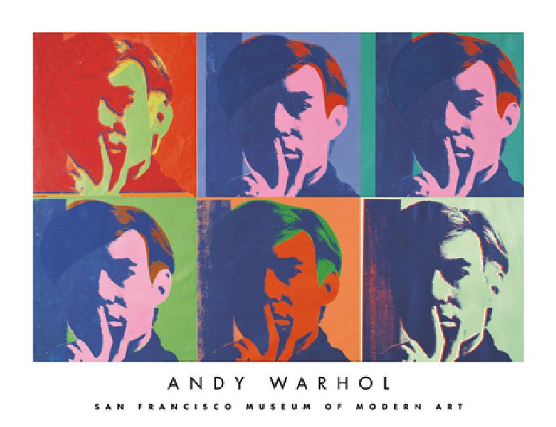 A Set of Six Self-Portraits from Andy Warhol