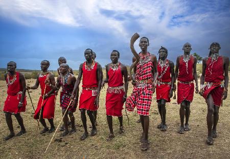 Begrüßung durch Massai