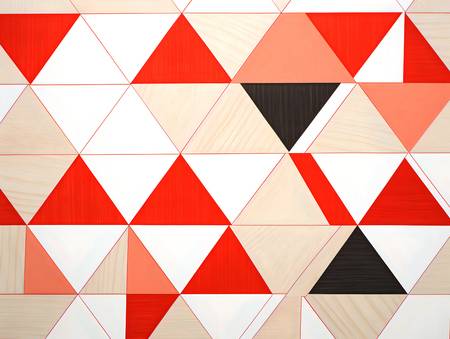 Moderne Abstraktion Geometrische Dreiecke in Rosa Beige und Weiß