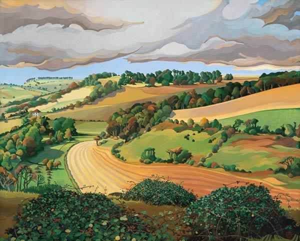 From Solsbury Hill (oil on canvas) 