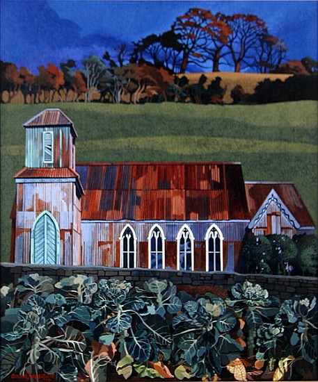 Tin Church, Solsbury Hill (acrylic on canvas)  from Anna  Teasdale
