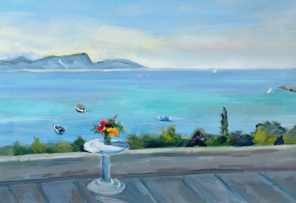 A terrace looking out to sea (oil on canvas)  from Anne  Durham