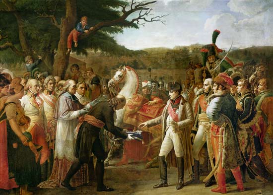 Napoleon Bonaparte (1769-1821) Receiving the Keys of Vienna at the Schloss Schonbrunn, 13th November from Anne-Louis Girodet de Roucy-Trioson