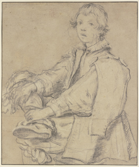 Junger Mann mit überschlagenem Bein nach links sitzend from Annibale Carracci