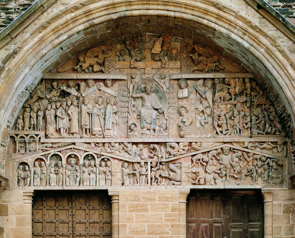 The Last Judgement, west portal tympanum from Anonym Romanisch