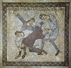 Blendung Samsons, Mosaikfußboden in der Krypta