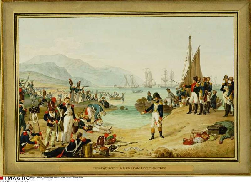 Die Landung Napoleon Bonapartes in Antibes. from Anonym, Haarlem