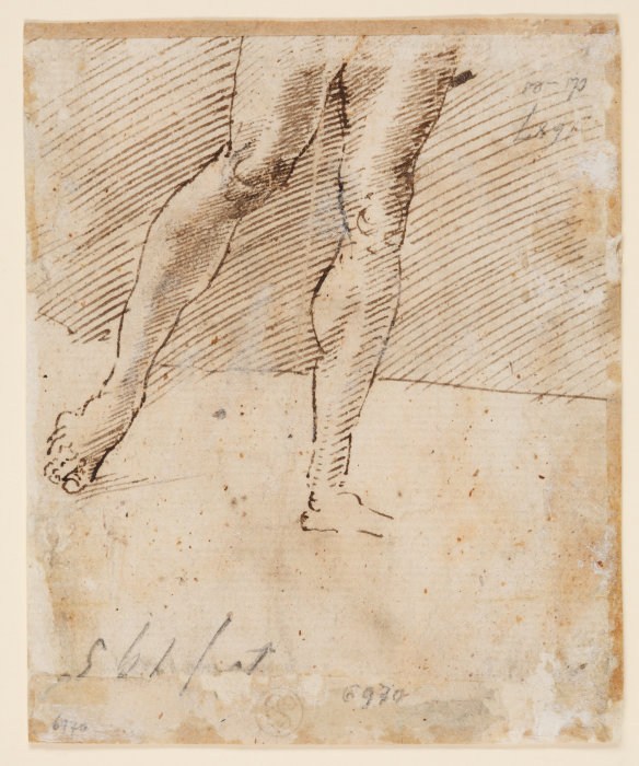 Beine eines stehenden Mannes (Fragment) from Anonym