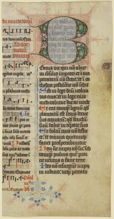 Initiale B (verso Textfragment) from Anonym