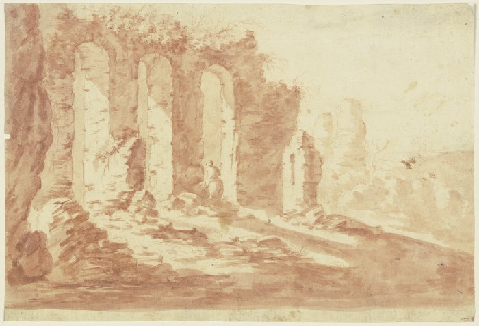 Landschaft mit Ruine eines Aquäduktes from Anonym