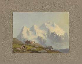 Schneegipfel eines Alpenberges