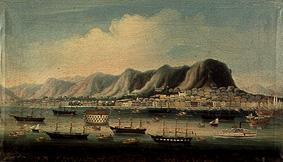 Blick von Dane's Island auf Hong Kong from Anonym (Anglo-Chin. Schule)