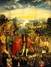 Christus und der Hauptmann von Kapernaum Epitaph des Balthasar Mehl u. s. Frau from Anonym (Breslauer Maler)