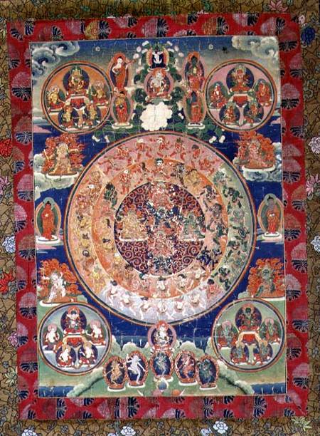 1961.70 Thangka of peaceful and wrathful Deities from Anonymous