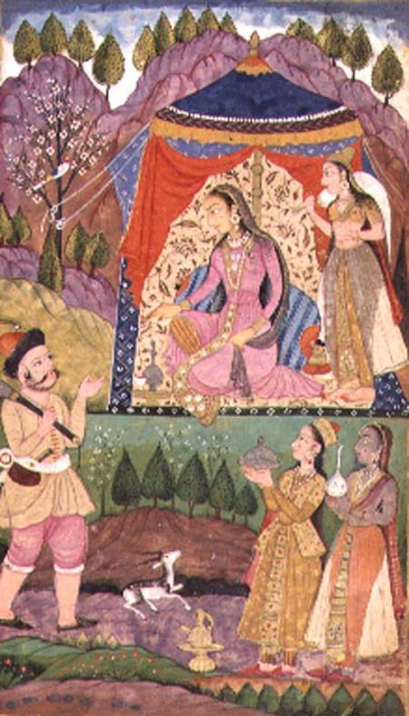 48.6/2 folio 138 Farhad recounts his adventures to Princess Shirin, from the 'Khusrau and Shirin', D from Anonymous