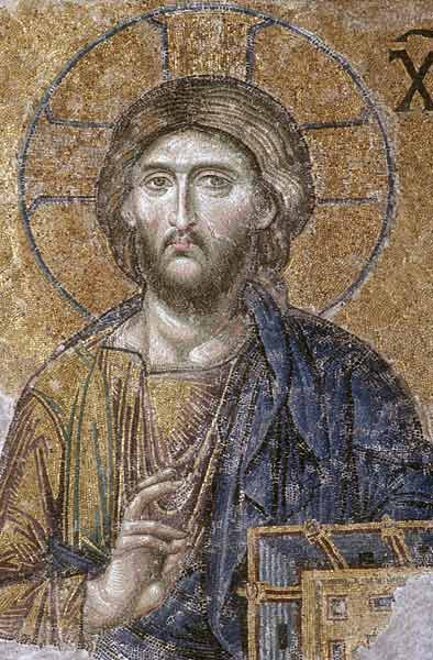 Mosaic depicting the Deesis Christ, South Gallery,Byzantine from Anonymous