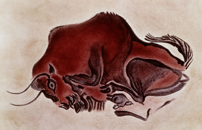 Rock painting of a bisonlate Magdalenian from Anonymous