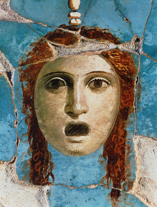 Wall painting of a female headPompeii from Anonymous