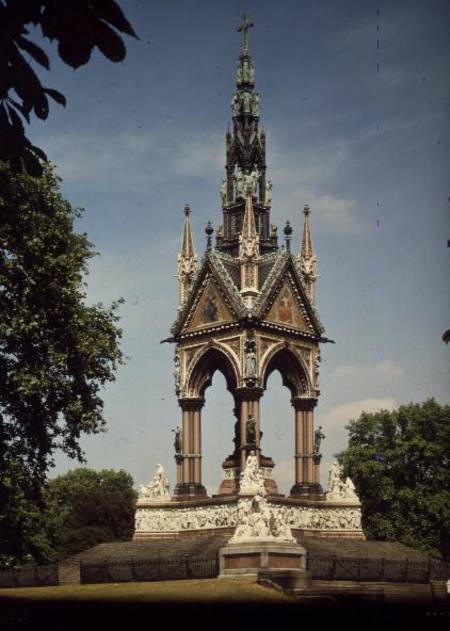 The Albert Memorial from Albert Hall 1872 (photo) from Anonymous