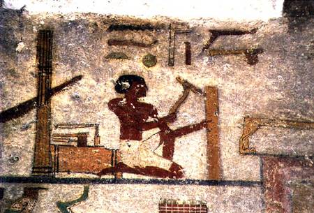 Carpenter's Workshop, detail from a tomb wall painting,Egyptian from Anonymous